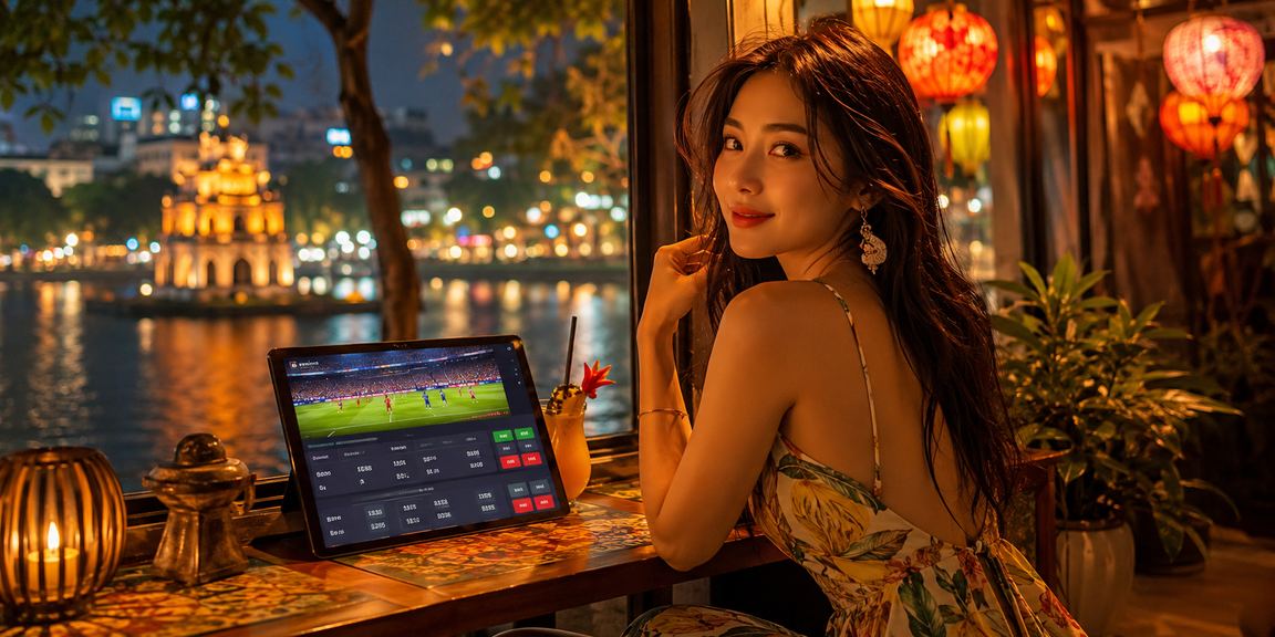 Người dùng tại Hà Nội theo dõi tỷ lệ kèo bóng đá và cá cược trực tuyến bên tách cà phê sáng